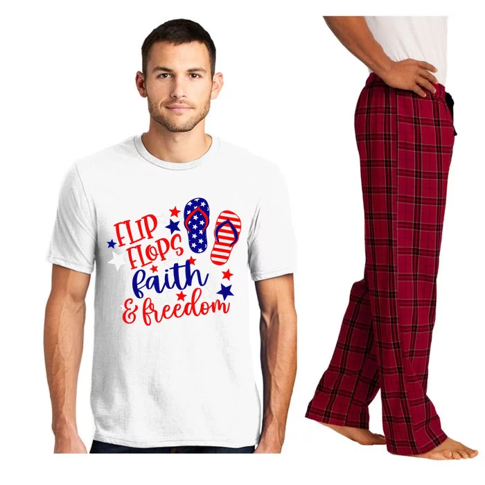 Flip Flops Faith And Freedom Pajama Set