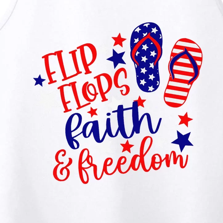 Flip Flops Faith And Freedom Performance Tank