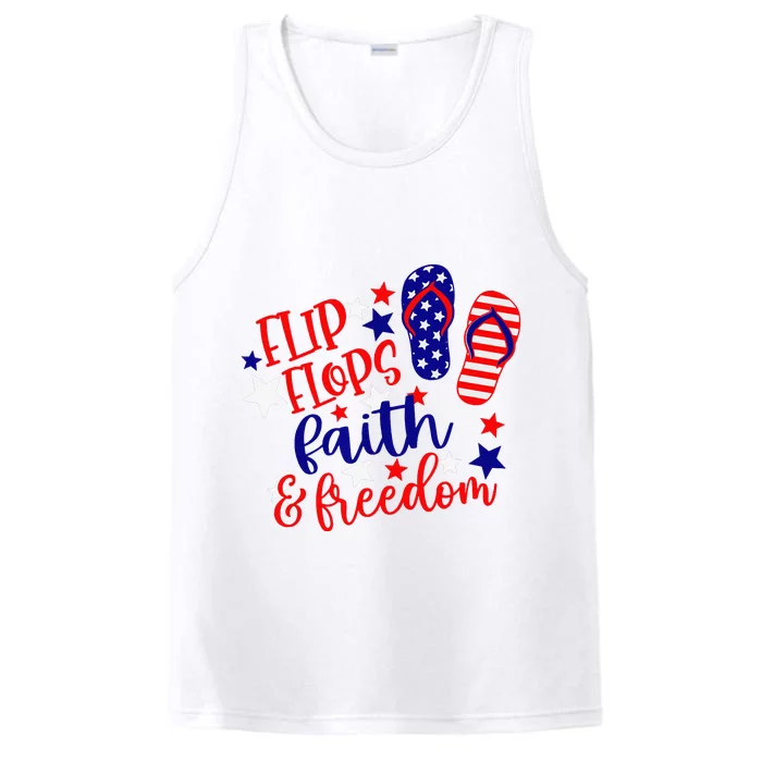 Flip Flops Faith And Freedom Performance Tank