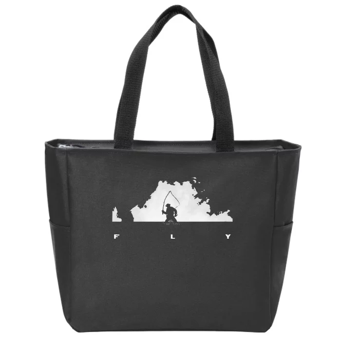 Fly Fishing Zip Tote Bag