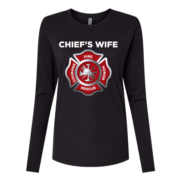 Firefighter Fire Fire Chief Wife Cool Gift Womens Cotton Relaxed Long Sleeve T-Shirt