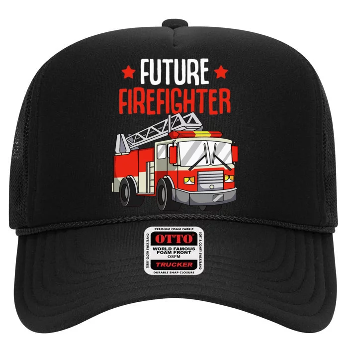 Future Firefighter Fireman Firefighting High Crown Mesh Trucker Hat