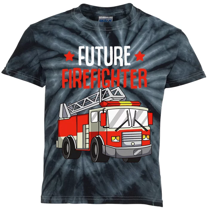 Future Firefighter Fireman Firefighting Kids Tie-Dye T-Shirt