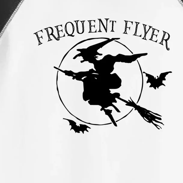 Frequent Flyer Funny Halloween Creepy Bad Witch Broom Moon Gift Toddler Fine Jersey T-Shirt