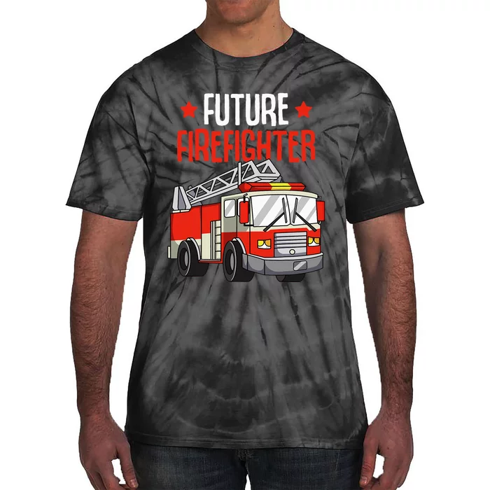 funny Future Firefighter Fireman Firefighting Tie-Dye T-Shirt