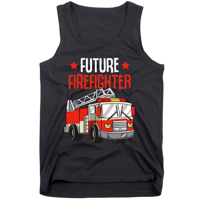 funny Future Firefighter Fireman Firefighting Tank Top