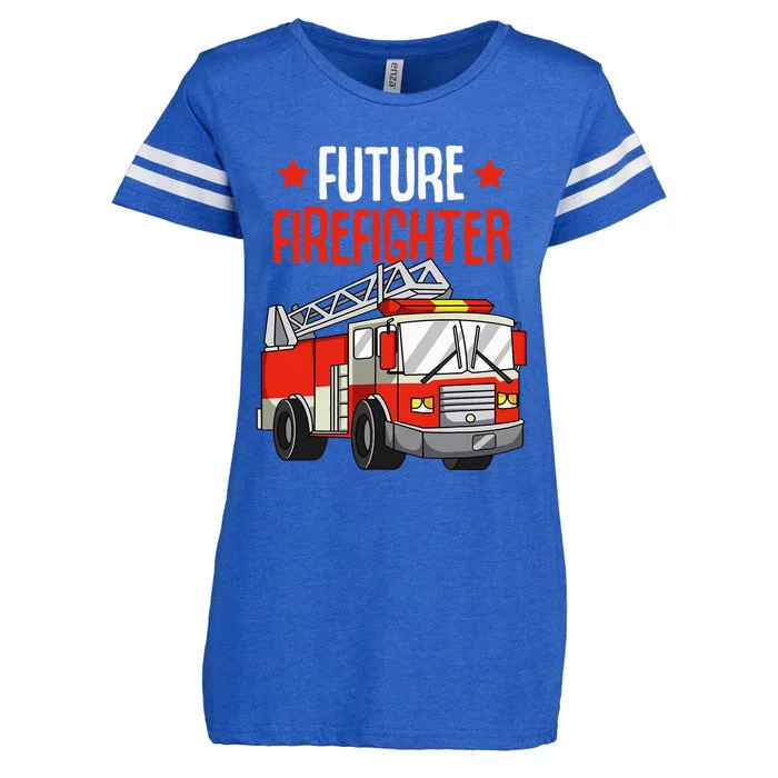 funny Future Firefighter Fireman Firefighting Enza Ladies Jersey Football T-Shirt