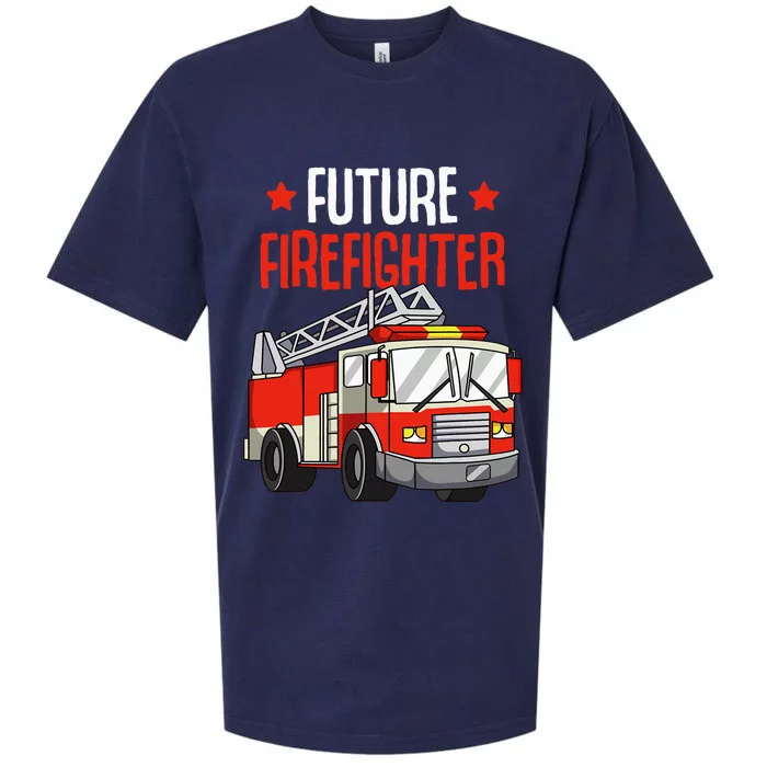 funny Future Firefighter Fireman Firefighting Sueded Cloud Jersey T-Shirt