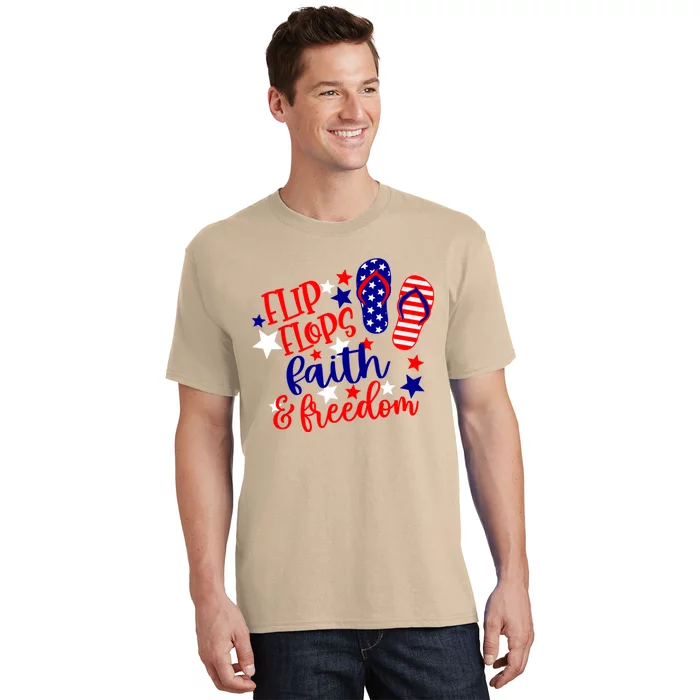 Flip Flops Faith And Freedom T-Shirt