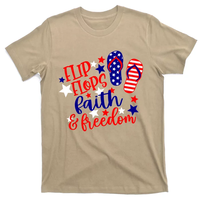 Flip Flops Faith And Freedom T-Shirt