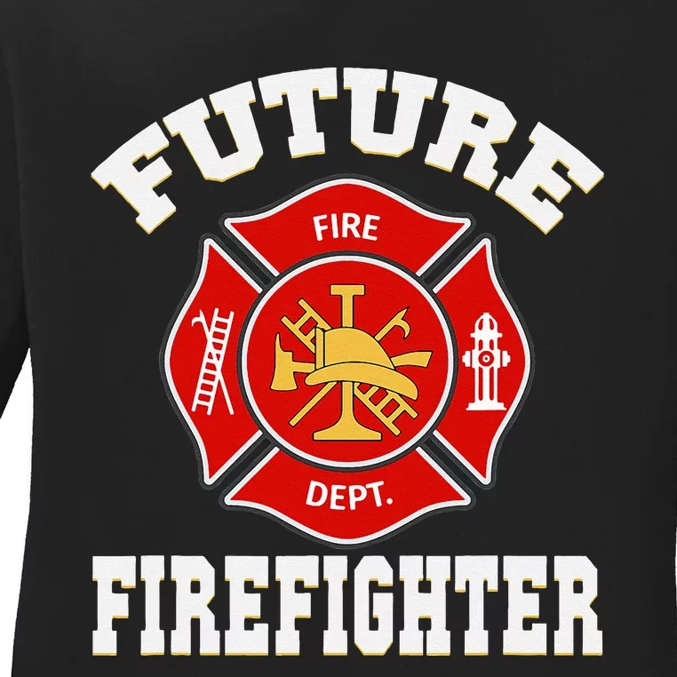 Future Firefighter Ladies Long Sleeve Shirt