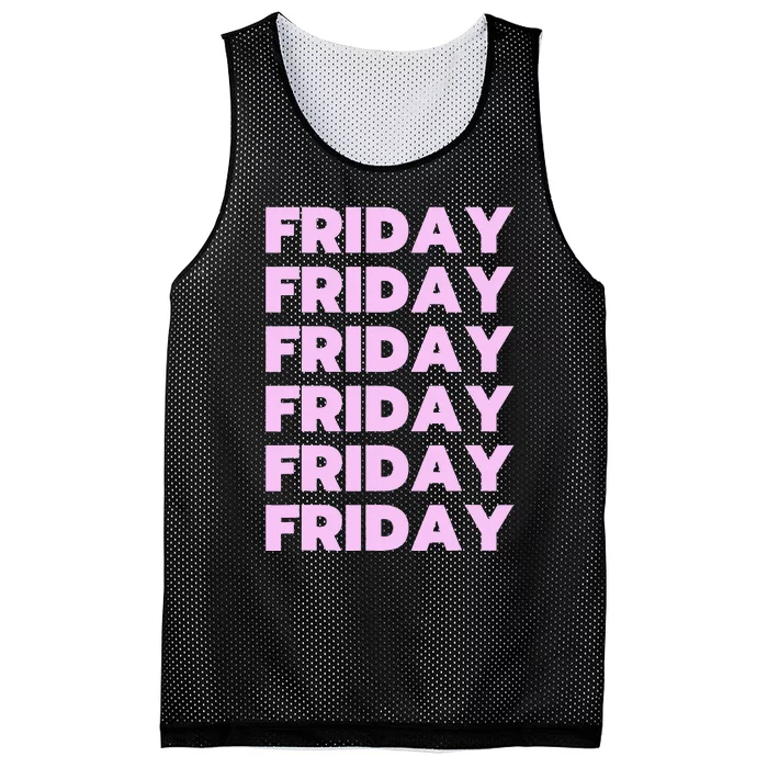 Friday Friday Friday Mesh Reversible Basketball Jersey Tank