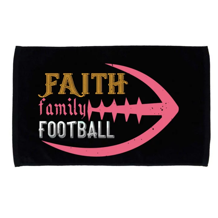 Faith Family Football Gift Microfiber Hand Towel