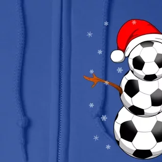 Funny Football Funny Gift For Boys Girls Christmas Snow Soccer Gift Full Zip Hoodie