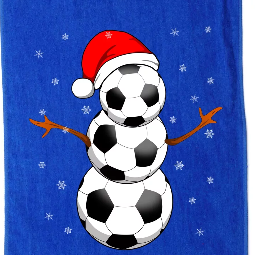 Funny Football Funny Gift For Boys Girls Christmas Snow Soccer Gift Platinum Collection Golf Towel