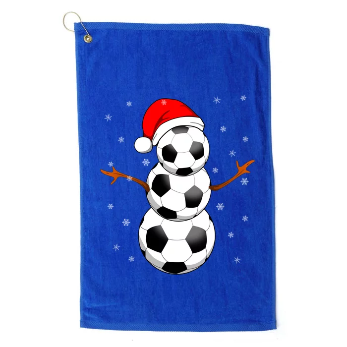 Funny Football Funny Gift For Boys Girls Christmas Snow Soccer Gift Platinum Collection Golf Towel