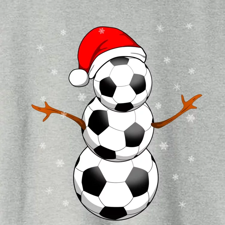 Funny Football Funny Gift For Boys Girls Christmas Snow Soccer Gift Women's Crop Top Tee