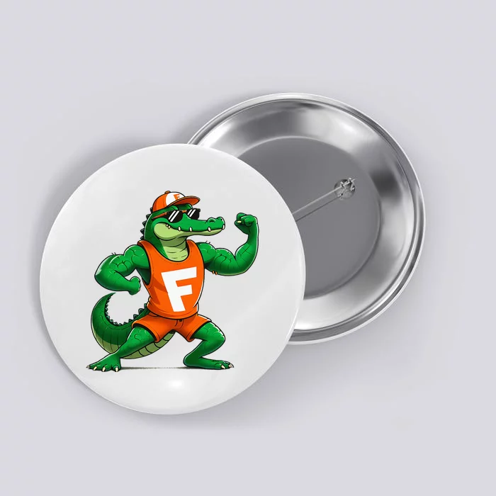 Florida Fun Fear The Chomp Gator Sport Button