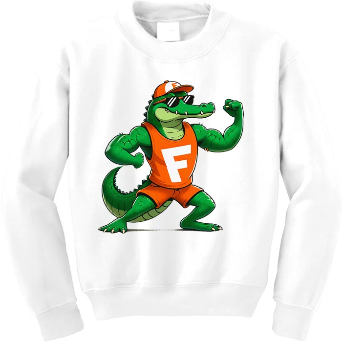 Florida Fun Fear The Chomp Gator Sport Kids Sweatshirt