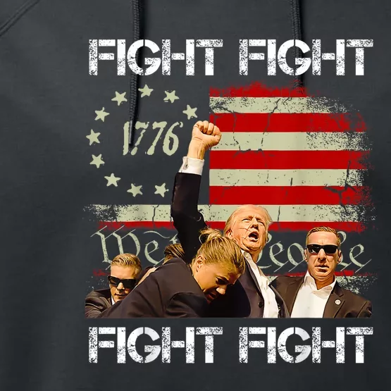 Fight Fight Fight Trump 2024 Performance Fleece Hoodie