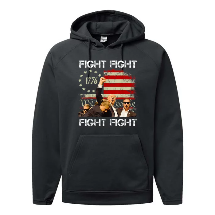 Fight Fight Fight Trump 2024 Performance Fleece Hoodie