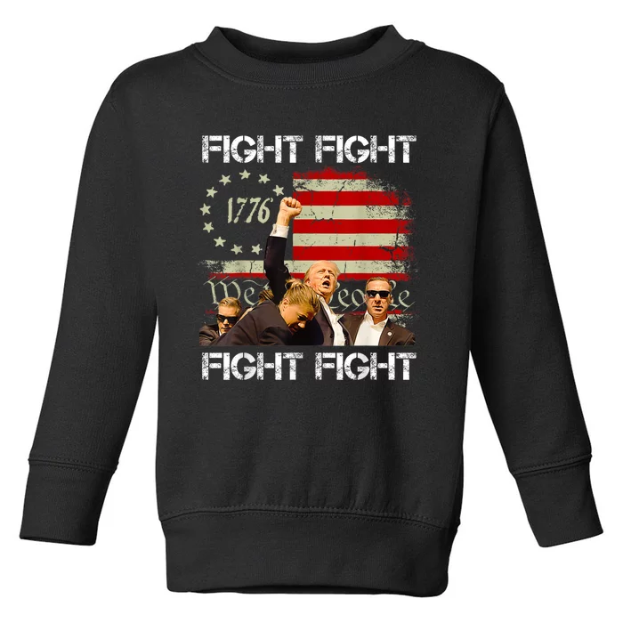 Fight Fight Fight Trump 2024 Toddler Sweatshirt