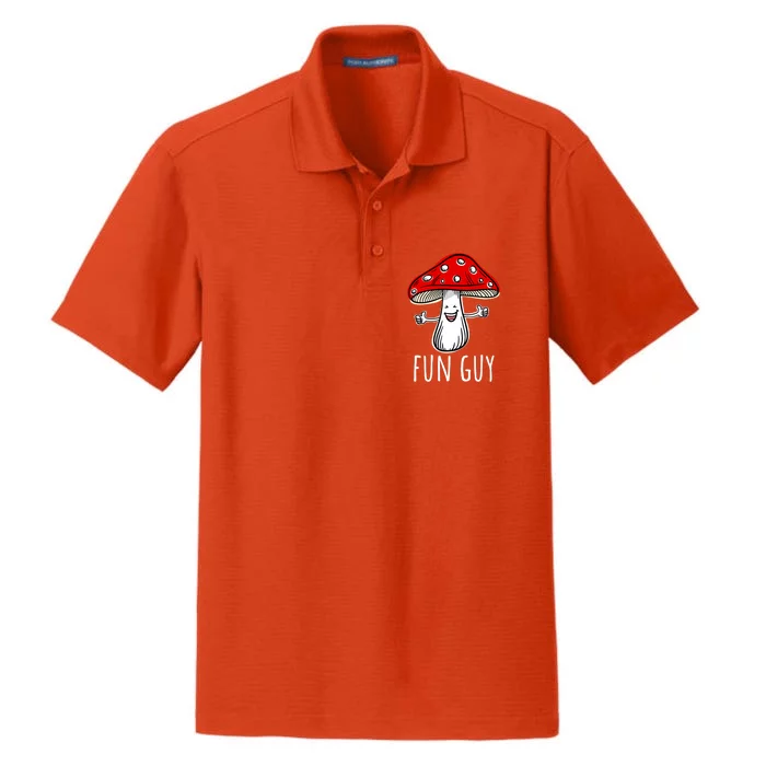 Funny Food Funny Fungi Pun Funny Mushroom Fun Guy Dry Zone Grid Performance Polo