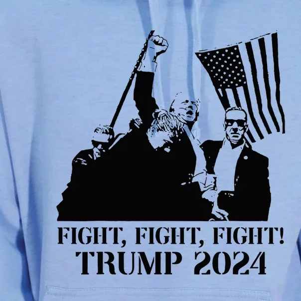 Fight Fight Fight! Trump 2024 Pennsylvania Rally Patriot Unisex Surf Hoodie