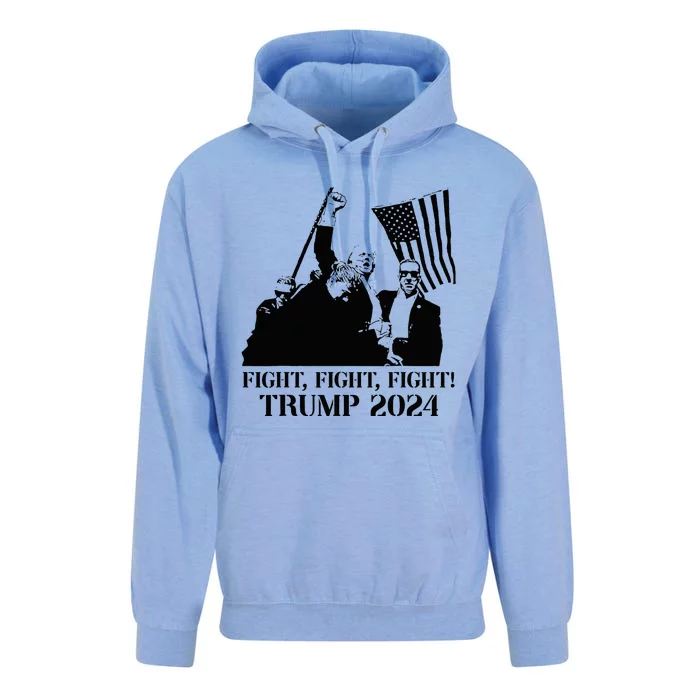 Fight Fight Fight! Trump 2024 Pennsylvania Rally Patriot Unisex Surf Hoodie