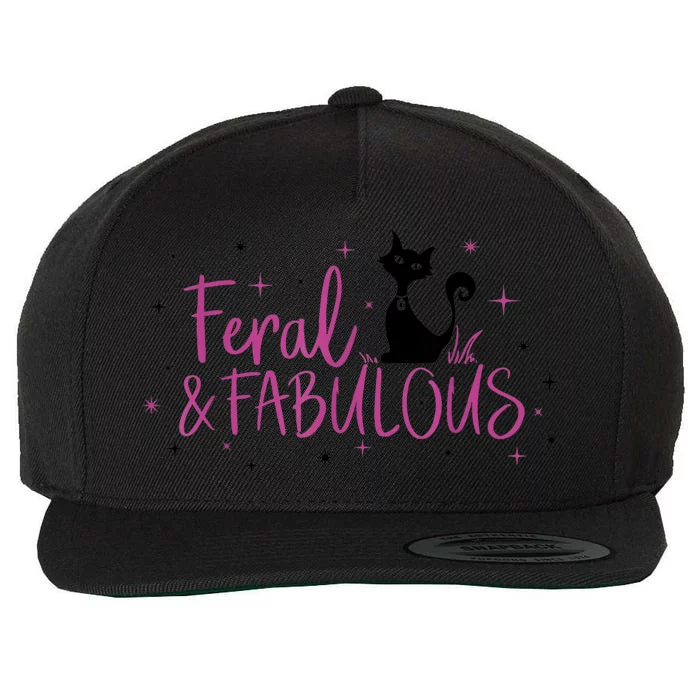 Feral & Fabulous Funny Wool Snapback Cap