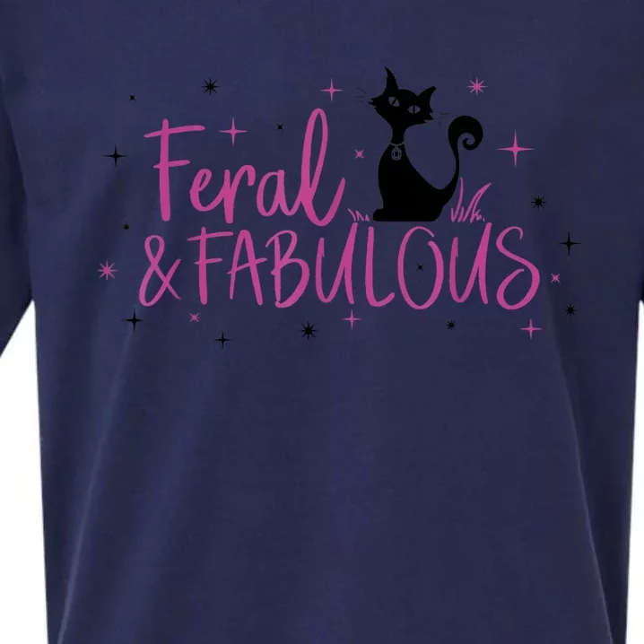 Feral & Fabulous Funny Sueded Cloud Jersey T-Shirt