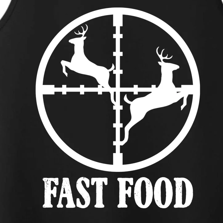 Fast Food Funny Deer Hunting Season Performance Tank