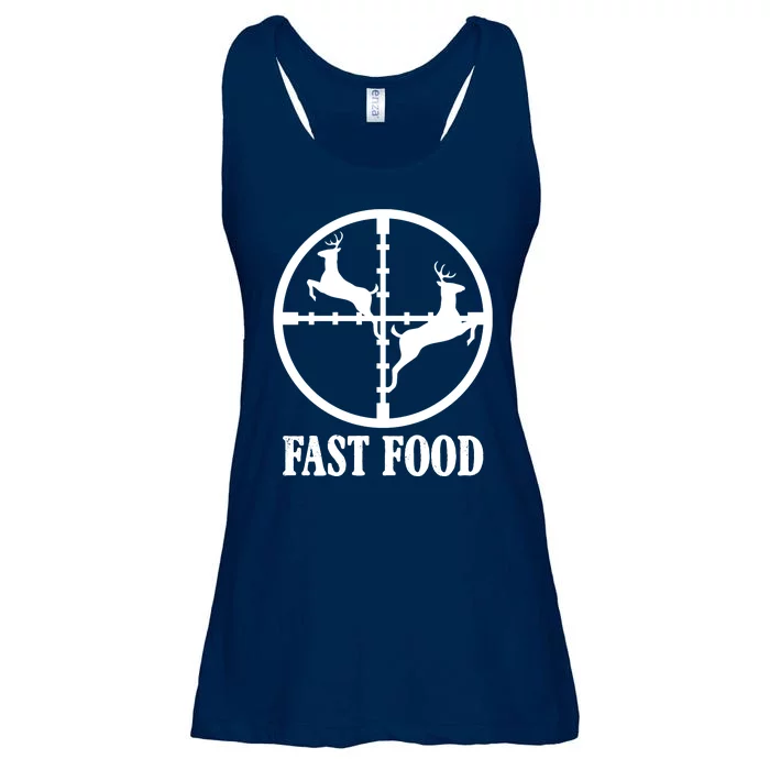 Fast Food Funny Deer Hunting Season Ladies Essential Flowy Tank