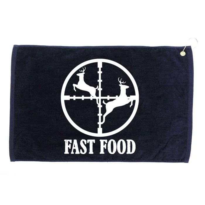 Fast Food Funny Deer Hunting Season Grommeted Golf Towel