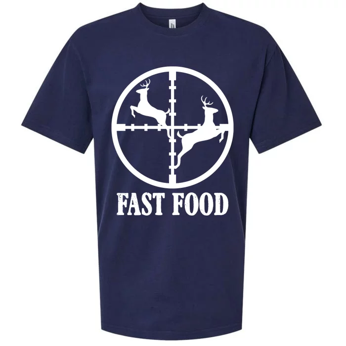 Fast Food Funny Deer Hunting Season Sueded Cloud Jersey T-Shirt