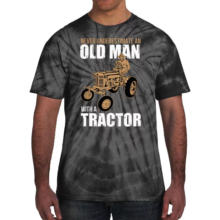 Funny Farmer Farm Tractor Farming Truck Lovers Humor Outfit Tie-Dye T-Shirt