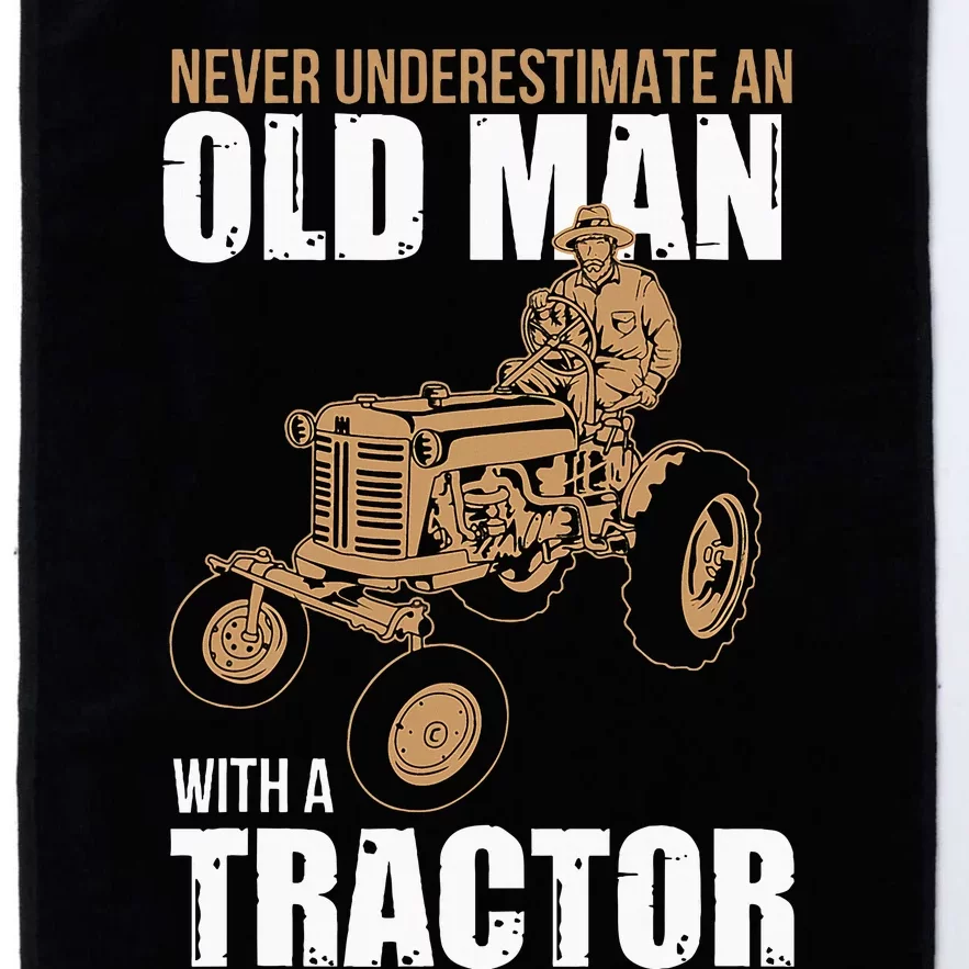 Funny Farmer Farm Tractor Farming Truck Lovers Humor Outfit Platinum Collection Golf Towel