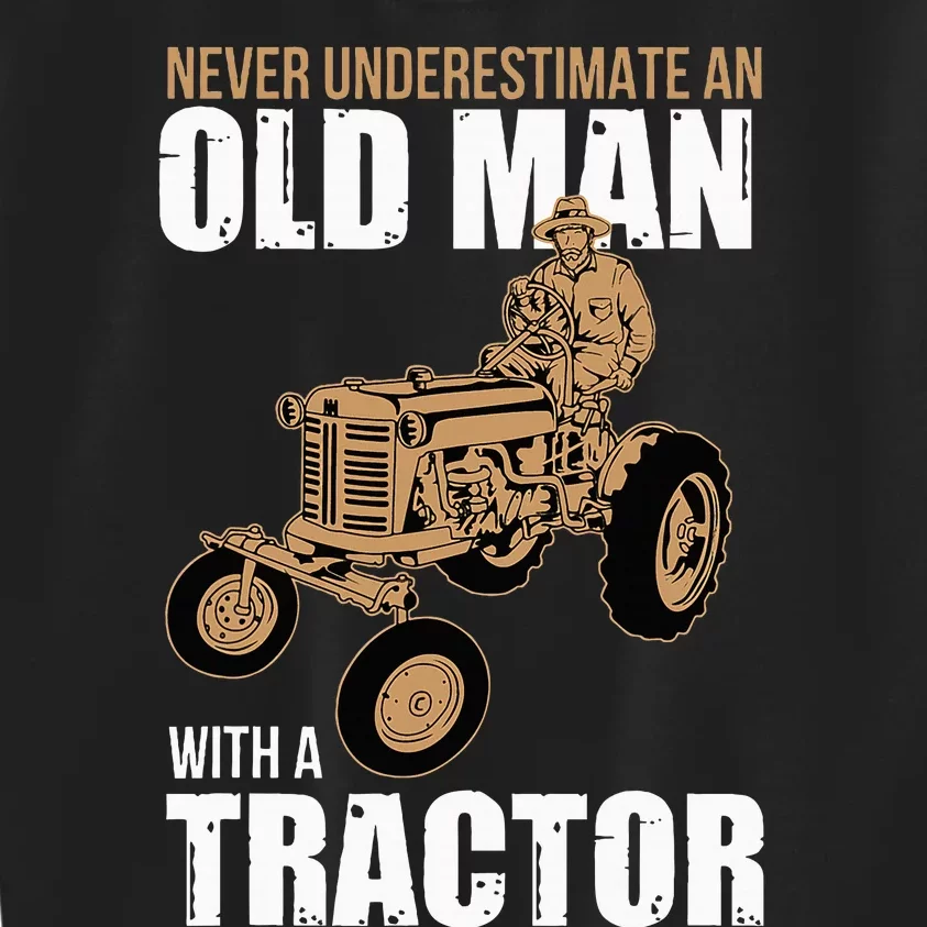 Funny Farmer Farm Tractor Farming Truck Lovers Humor Outfit Kids Sweatshirt