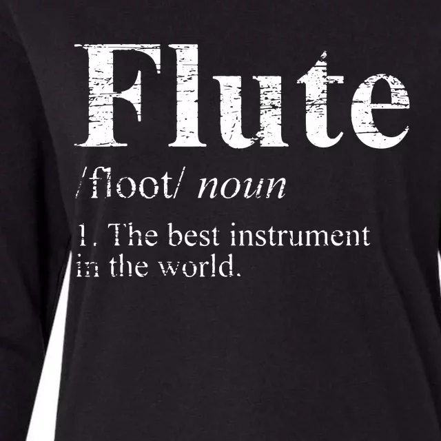 Flute Funny Womens Cotton Relaxed Long Sleeve T-Shirt