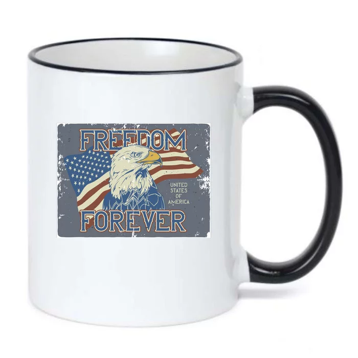 Freedom Forever Black Color Changing Mug