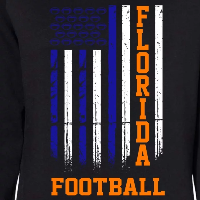 Florida Football Fan American Flag Womens California Wash Sweatshirt