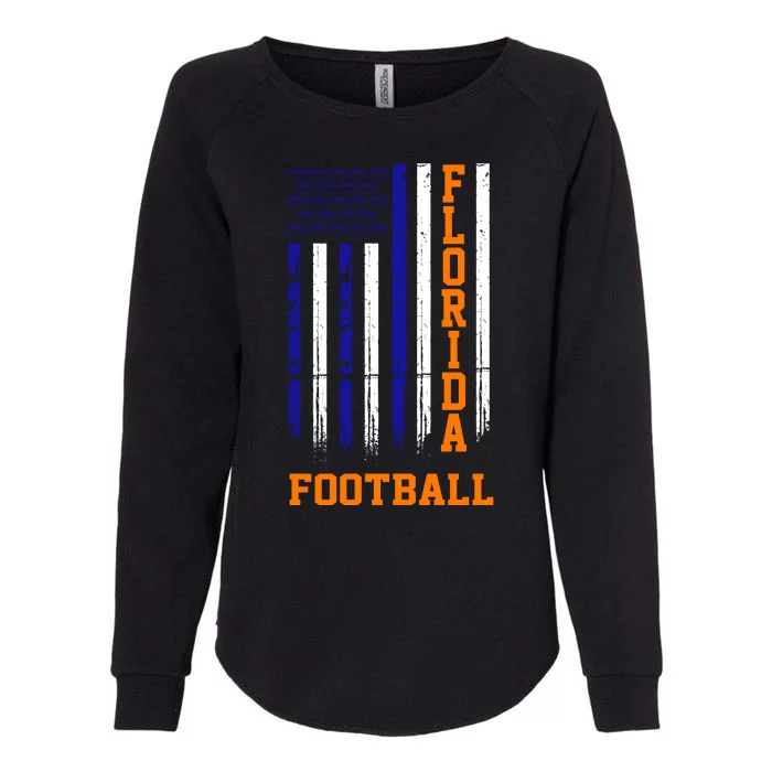 Florida Football Fan American Flag Womens California Wash Sweatshirt