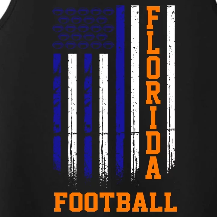 Florida Football Fan American Flag Performance Tank