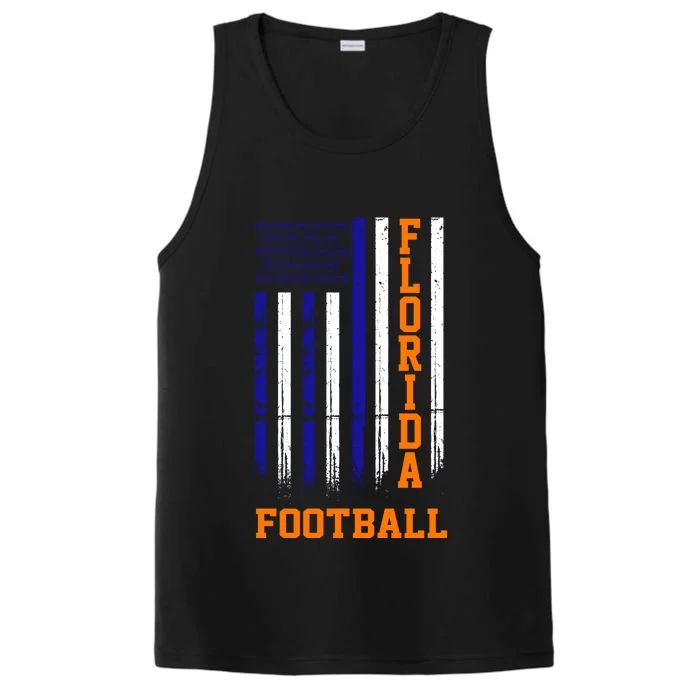 Florida Football Fan American Flag Performance Tank