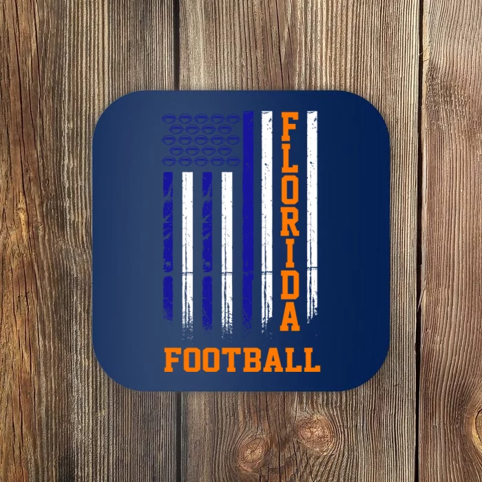 Florida Football Fan American Flag Coaster