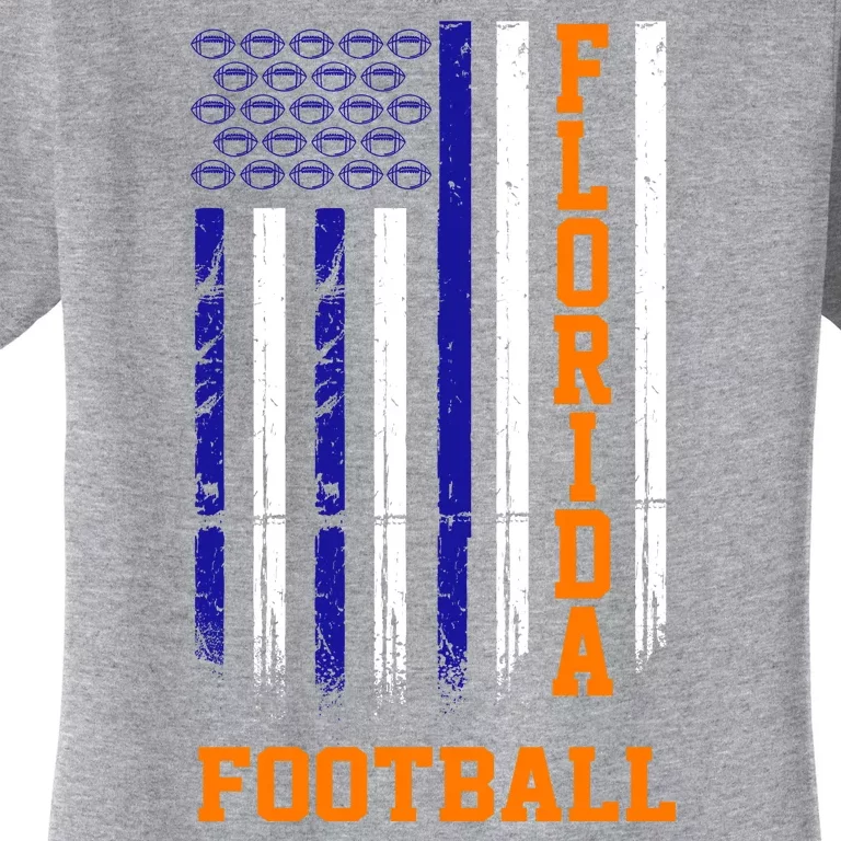 Florida Football Fan American Flag Women's T-Shirt