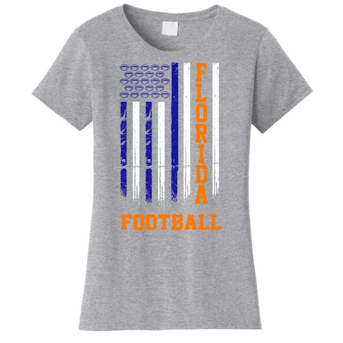 Florida Football Fan American Flag Women's T-Shirt