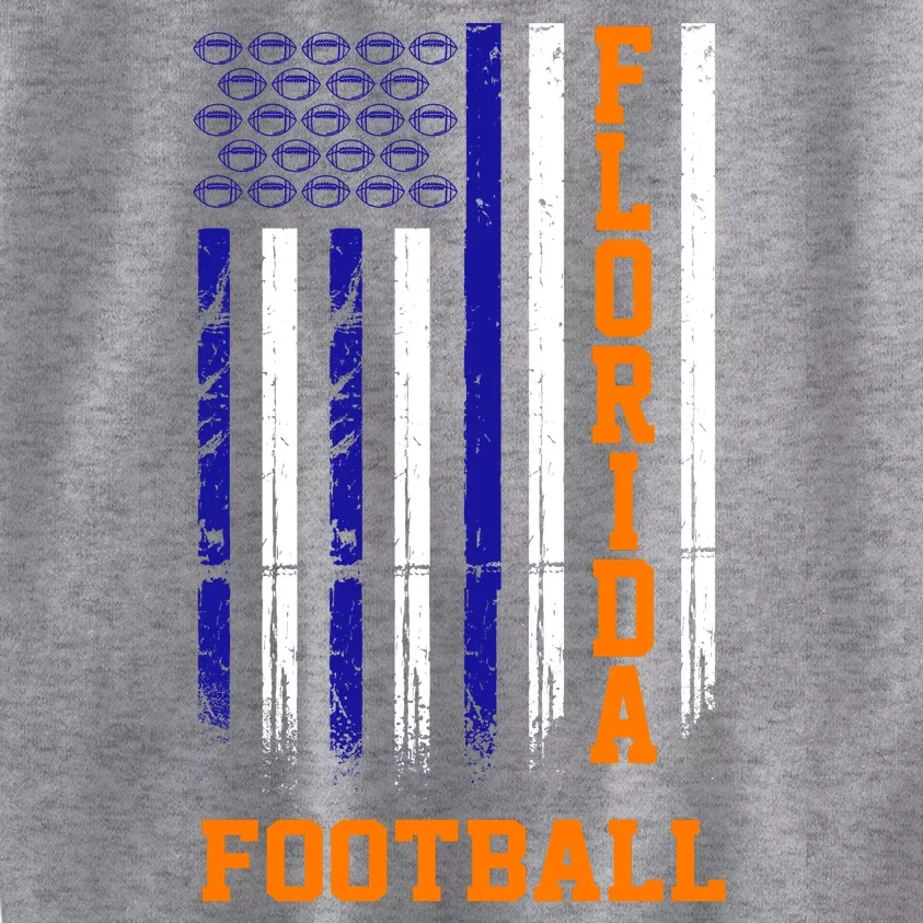 Florida Football Fan American Flag Kids Sweatshirt