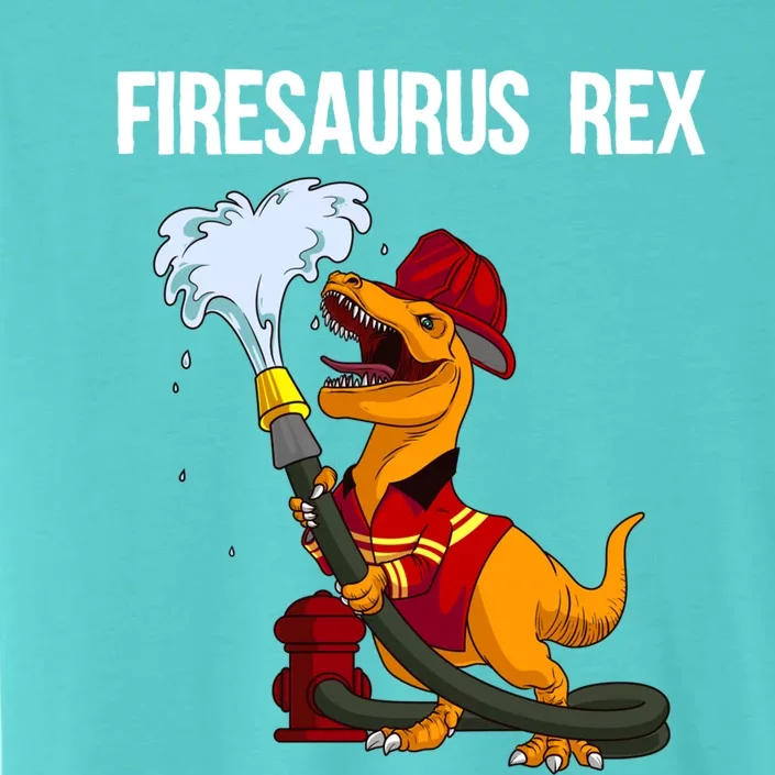 Funny Fire Firefighter Gift Dino Cool Firesaurus Rex Gift ChromaSoft Performance T-Shirt