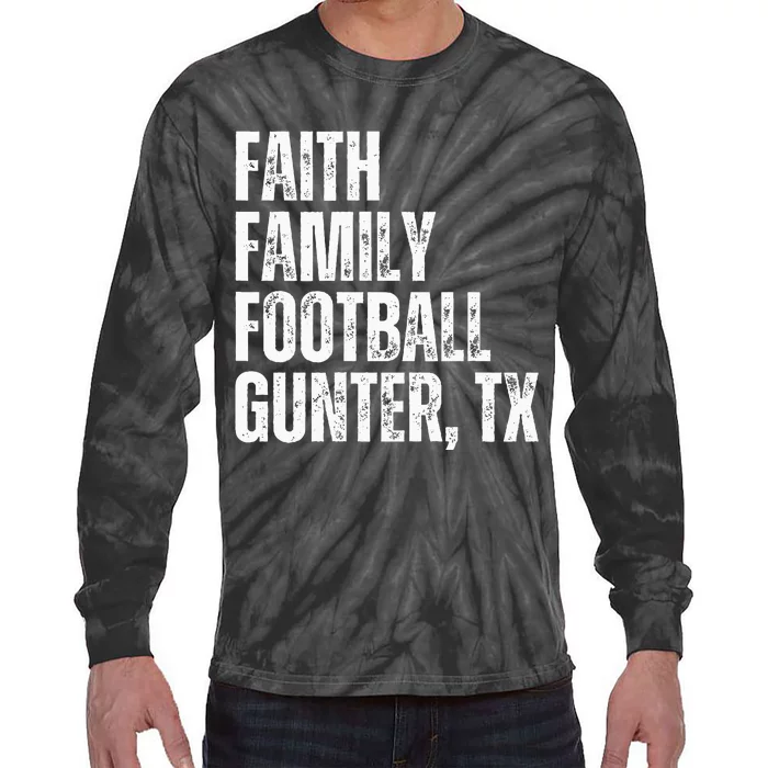 Faith Family Football Gunter Texas Tie-Dye Long Sleeve Shirt